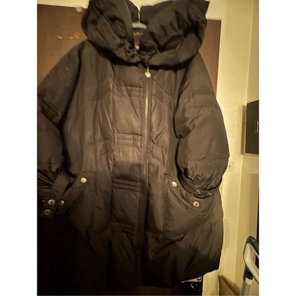 Betsey Johnson black  long/midi jacket/coat/puffer 2xl plus size - Picture 7 of 9